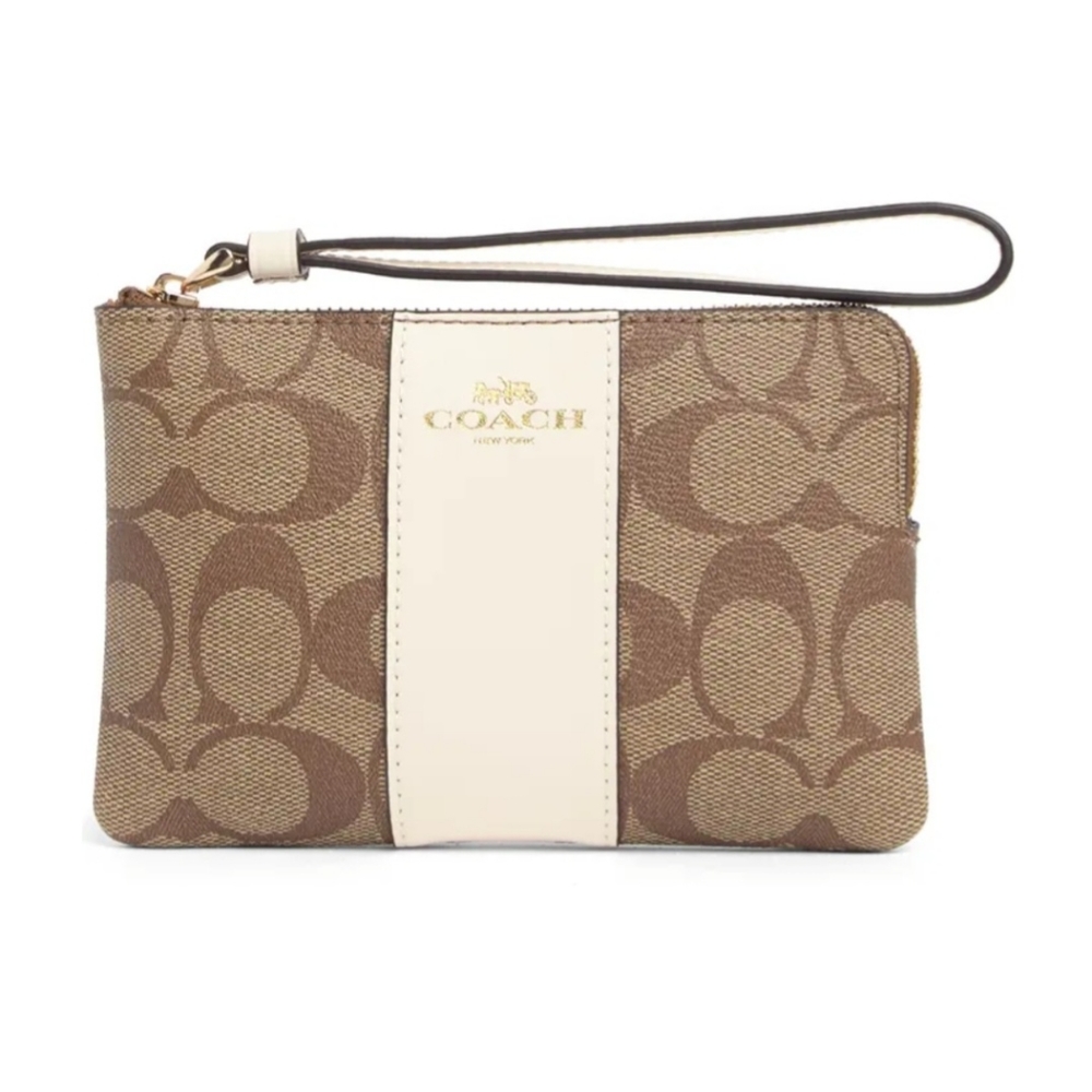 Brand New Coach Leather Strap Monogram Wristlet. Still wrapped! Gorgeous! NWOT. - Picture 7 of 7